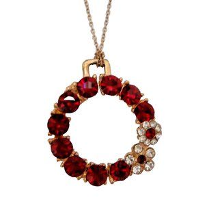SWAROVSKI Neckless gold with red crystals, new with tags and box